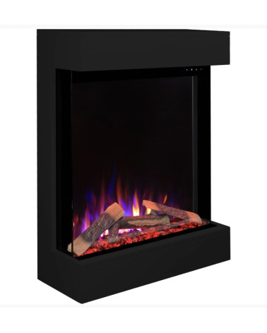 CHEMINÉE ÉLECTRIQUE MURALE DAVID NOIR - 750/1500W