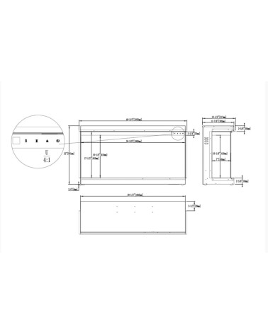 CHEMINÉE ÉLECTRIQUE ENCASTRABLE SOLÈNE 104CM - 750 / 1500 W