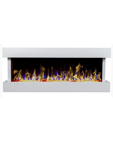 CHEMINÉE ÉLECTRIQUE MURALE MATHIEU - 130CM BLANCHE