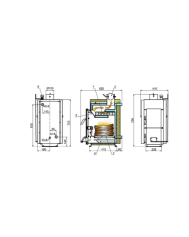KALVIS 12 KW CHAUDIÈRE À BOIS